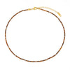Jewelry Stainless Steel Plated 18K Gold Natural Stone Geometric Style Clavicle Chain Necklace