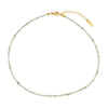 Jewelry Stainless Steel Plated 18K Gold Natural Stone Geometric Style Clavicle Chain Necklace