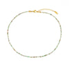 Jewelry Stainless Steel Plated 18K Gold Natural Stone Geometric Style Clavicle Chain Necklace
