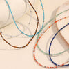 Jewelry Stainless Steel Plated 18K Gold Natural Stone Geometric Style Clavicle Chain Necklace