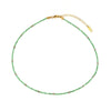 Jewelry Stainless Steel Plated 18K Gold Natural Stone Geometric Style Clavicle Chain Necklace