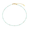 Jewelry Stainless Steel Plated 18K Gold Natural Stone Geometric Style Clavicle Chain Necklace