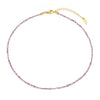 Jewelry Stainless Steel Plated 18K Gold Natural Stone Geometric Style Clavicle Chain Necklace