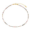 Jewelry Stainless Steel Plated 18K Gold Natural Stone Geometric Style Clavicle Chain Necklace