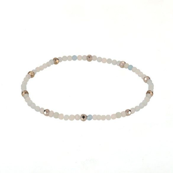 Jewelry Stainless Steel Plated 18K Gold Natural Stone Geometric Style Clavicle Chain Necklace