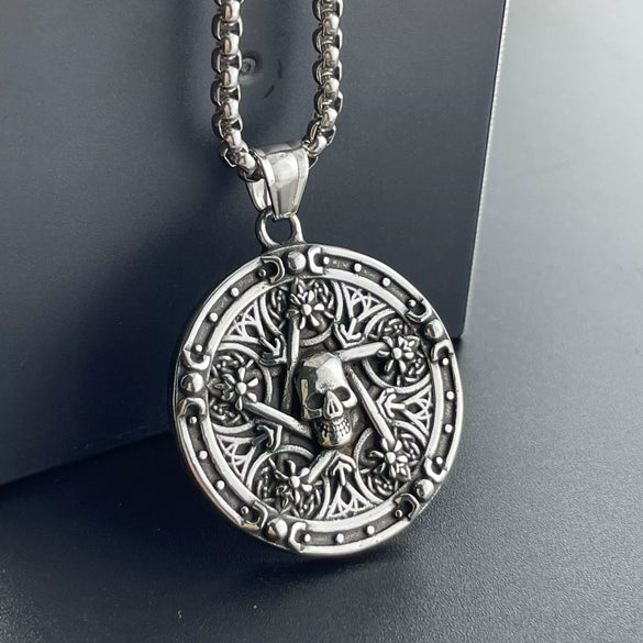Jewelry Stainless Steel Punk Magic Eye Faucet Hip Hop Fivepointed Star Doll Polishing Pendant