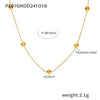 Jewelry 316L Stainless Steel Pvd Electroplated Women's Doublelayer Stacked Clavicle Necklace And Bracelet