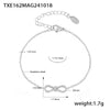 Jewelry 316L Stainless Steel Pvd Electroplated Women's Doublelayer Stacked Clavicle Necklace And Bracelet