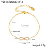 Jewelry 316L Stainless Steel Pvd Electroplated Women's Doublelayer Stacked Clavicle Necklace And Bracelet