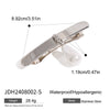 Jewelry Stainless Steel Rectangular Pendant Pearl Hairpin Electroplating Light Luxury Style For Women