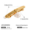 Jewelry Stainless Steel Rectangular Pendant Pearl Hairpin Electroplating Light Luxury Style For Women