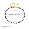 Jewelry Stainless Steel Resin Black Bead Chain Necklace Bracelet Retro Bohemian Style Electroplating For Women