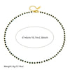 Jewelry Stainless Steel Resin Black Bead Chain Necklace Bracelet Retro Bohemian Style Electroplating For Women