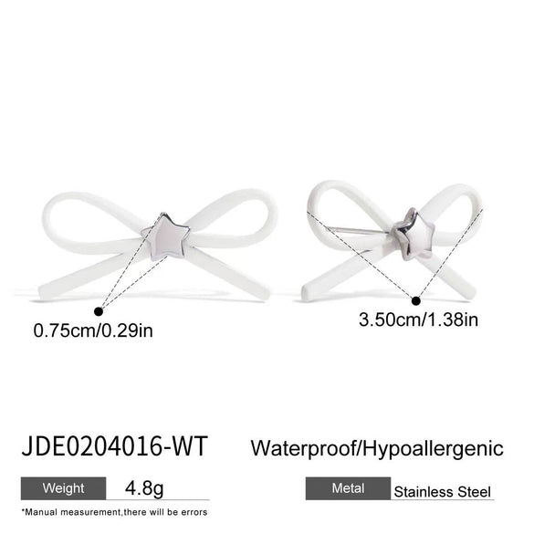 Jewelry Stainless Steel Retro Bow Fivepointed Star Spray Paint Electroplating