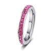 Jewelry Stainless Steel Rings With Sticky Diamond Inlay And Geometric Pattern For Women