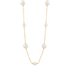 Jewelry Stainless Steel Shell Beads Light Luxury Geometric Pvd Electroplated Sweater Chain For Women