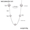 Jewelry 316L Stainless Steel Shell Beads Light Luxury Geometric Sweater Chain Pvd Electroplated