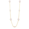 Jewelry 316L Stainless Steel Shell Beads Light Luxury Geometric Sweater Chain Pvd Electroplated