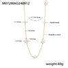 Jewelry 316L Stainless Steel Shell Beads Light Luxury Geometric Sweater Chain Pvd Electroplated