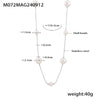 Jewelry 316L Stainless Steel Shell Beads Light Luxury Geometric Sweater Chain Pvd Electroplated