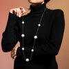 Jewelry 316L Stainless Steel Shell Beads Light Luxury Geometric Sweater Chain Pvd Electroplated