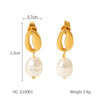 Jewelry Stainless Steel Shell Scallop Ocean Series Geometric Electroplating Women's