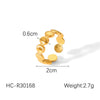 Jewelry Stainless Steel Shell Starfish Ring Geometric Animal Zodiac Electroplating Women's