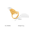 Jewelry Stainless Steel Shell Starfish Ring Geometric Animal Zodiac Electroplating Women's