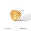 Jewelry Stainless Steel Shell Starfish Ring Geometric Animal Zodiac Electroplating Women's