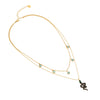 Jewelry Stainless Steel Snakeshaped Pendant Doublelayer Chain Necklace With Electroplating And Fashionable Personality Style