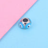 Jewelry Stainless Steel Square Beads Doublesided Enamel Oil Drops Eye Beads With 18K Gold Vacuum Plating And Eight Eyes Pattern