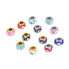 Jewelry Stainless Steel Square Beads Doublesided Enamel Oil Drops Eye Beads With 18K Gold Vacuum Plating And Eight Eyes Pattern