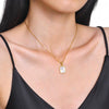 Jewelry Stainless Steel Square Pendant Necklace Minimalist Style Electroplating