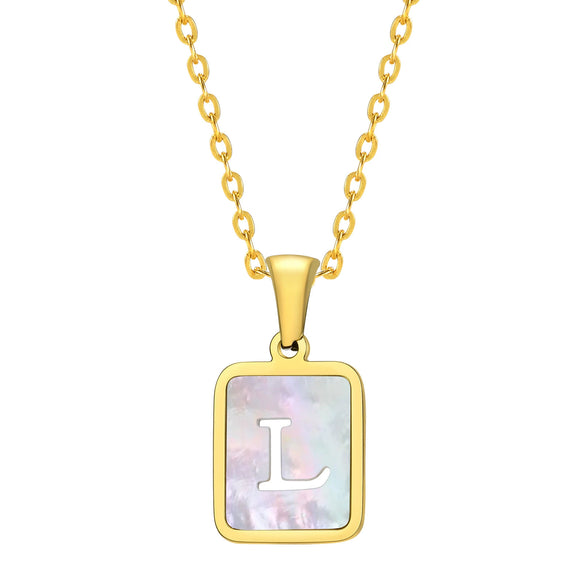 Jewelry Stainless Steel Square Pendant Necklace Minimalist Style Electroplating