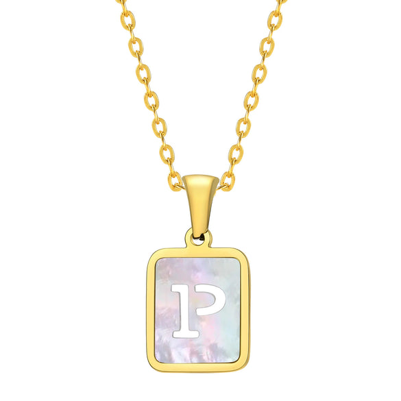 Jewelry Stainless Steel Square Pendant Necklace Minimalist Style Electroplating