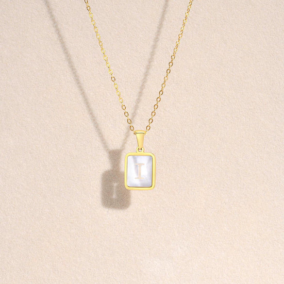 Jewelry Stainless Steel Square Pendant Necklace Minimalist Style Electroplating