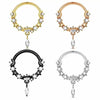 Jewelry Stainless Steel Star Moon Crown Pendant Nose Ring Ear Bone Nail With Electroplating