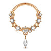 Jewelry Stainless Steel Star Moon Crown Pendant Nose Ring Ear Bone Nail With Electroplating
