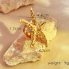 Jewelry Stainless Steel Starfish And Heart Shape Ring Natural Style Electroplating Unisex