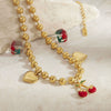 Jewelry Stainless Steel Sweet Fruit Shape Electroplating Pendant Necklace
