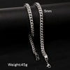 Jewelry Stainless Steel Three Dimensional Geometric Square Cuban Chain Unisex Hip Hop Punk Electroplating Design