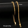 Jewelry Stainless Steel Three Dimensional Geometric Square Cuban Chain Unisex Hip Hop Punk Electroplating Design