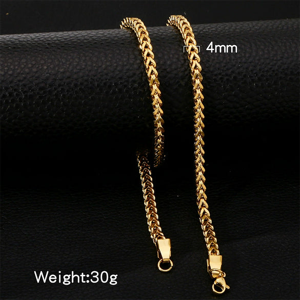 Jewelry Stainless Steel Three Dimensional Geometric Square Cuban Chain Unisex Hip Hop Punk Electroplating Design