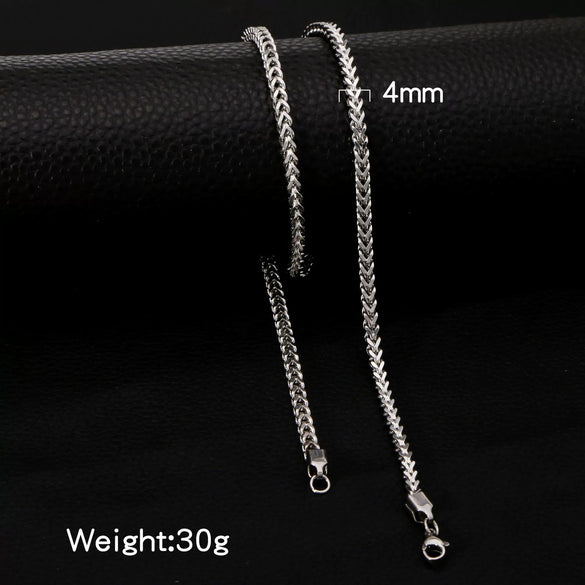 Jewelry Stainless Steel Three Dimensional Geometric Square Cuban Chain Unisex Hip Hop Punk Electroplating Design