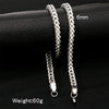 Jewelry Stainless Steel Three Dimensional Geometric Square Cuban Chain Unisex Hip Hop Punk Electroplating Design