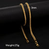 Jewelry Stainless Steel Three Dimensional Geometric Square Cuban Chain Unisex Hip Hop Punk Electroplating Design