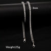 Jewelry Stainless Steel Three Dimensional Geometric Square Cuban Chain Unisex Hip Hop Punk Electroplating Design