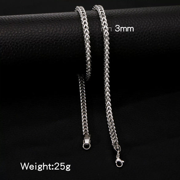 Jewelry Stainless Steel Three Dimensional Geometric Square Cuban Chain Unisex Hip Hop Punk Electroplating Design