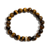 Jewelry Stainless Steel Tiger Eye Stone Diamond Geometric Retro Electroplating Women's
