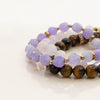 Jewelry Stainless Steel Tiger Eye Stone Diamond Geometric Retro Electroplating Women's